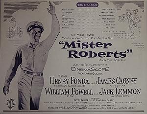 Mister Roberts Synopsis Sheet 1955 Henry Fonda, James Cagney