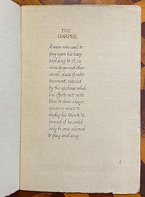 [CALLIGRAPHIC MANUSCRIPT]: The Harper and Other Fables. By Aesop