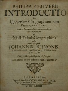 Philippi Cluverii INTRODUCTIO in Universam Geographiam tam Veterem, quam Novam, Multis locis emen...