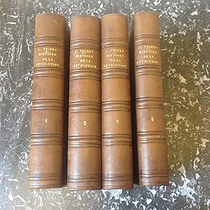 HISTOIRE de la REVOLUTION FRANCAISE . Complet en 4 volumes reliés cuir .