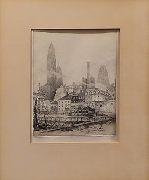 [Scene of New York City from Harbor, with Empire State Building] from New York series