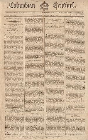 Columbian Centinel -- Wednesday, February 29, 1792 (Whole No. 819; or No. 49, of Vol. XVI)