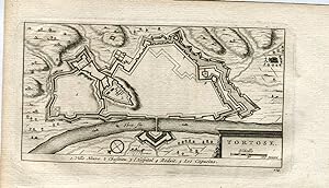 Plano de Tortosa. Grabado por Pieter van der Aa en 1715
