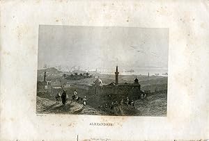 Alexandrie, Egipto, grabado por Rouargue