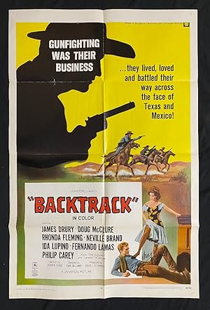 Backtrack Original One Sheet Movie Poster- Doug McClure Autograph