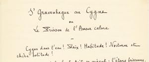 'S'Gravenhague au Cygne' (Gesigneerd handschrift).