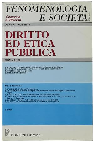 DIRITTO ED ETICA PUBBLICA.: