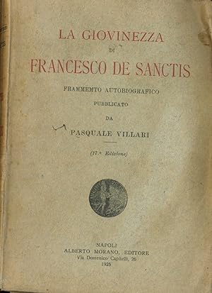 LA GIOVINEZZA DI FRANCESCO DE SANCTIS-frammento autobiografico