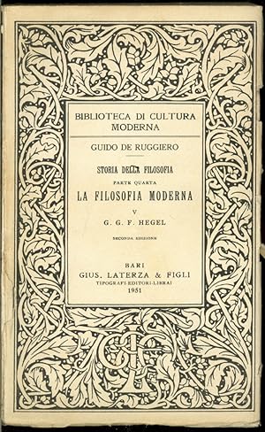 LA FILOSOFIA MODERNA - V G. G. F. HEGEL