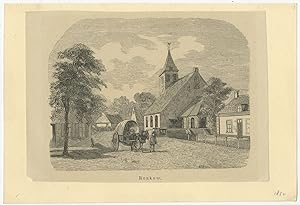 Antique Print of the Village of Renkum by Aa (1857)