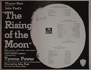 The Rising of the Moon Synopsis Sheet 1957 Tyrone Power, Noel Purcel
