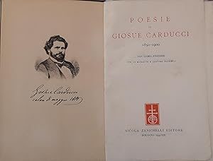 Poesie di Giosue Carducci (1850-1900) con un ritratto e quattro facsimili