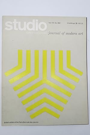 STUDIO INTERNATIONAL JOURNAL OF MODERN ART, SEPTEMBER 1967 VOLUME 174, NUMBER 89, (JEREMY MOON CO...
