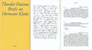 Briefe an Hermann Kletke. Hrsg. H. Nürnberger in Verbindung mit dem Dt. Literaturarchiv Marbach.