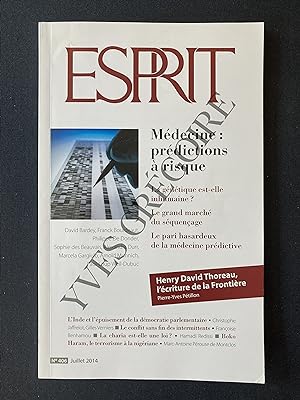 ESPRIT-N°406-JUILLET 2014-MEDECINE: PREDICTIONS A RISQUE
