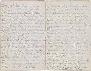 [MANUSCRIPT DIARY OF AN ENGLISH MINISTER'S VOYAGE FROM LONDON TO NEW YORK IN 1861]