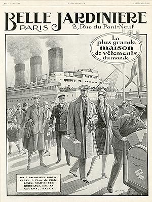 "BELLE JARDINIÈRE" Annonce originale entoilée parue dans L'ILLUSTRATION le 22/9/1928 et illustrée...