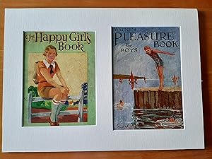 Unique item: Two Original Vintage Book Covers Mounted