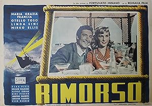 "RIMORSO" Réalisé par Armando GROTTINI en 1952 avec Maria Grazia FRANCIA et Otello TOSO / Affiche...