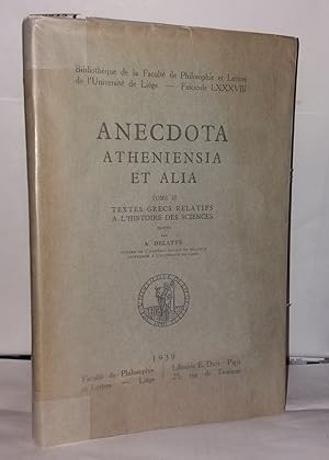 Anecdota Atheniensia et Atalia