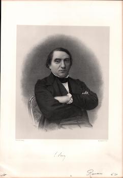 Joseph Ernest Renan. (B&W engraving).