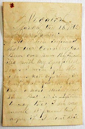 AUTOGRAPH LETTER SIGNED TO HIS FATHER, BY CONFEDERATE LIEUTENANT M.R. HAILEY, 154TH TENNESSEE VOL...