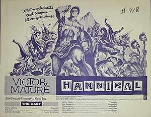 Hannibal Synopsis Sheet 1960 Victor Mature, Gabriele Ferzetti