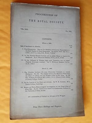 Proceedings of the Royal Society, vol. XXX, no 202, From March 4 to 18 1880