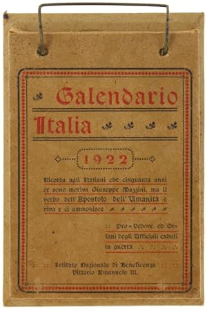 CALENDARIO ITALIA 1922.: