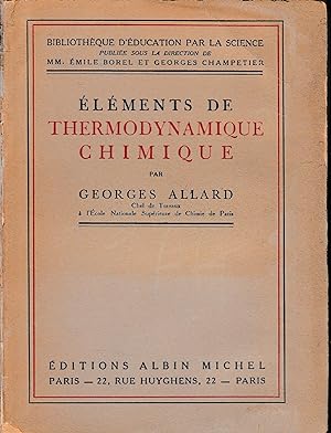 Eléments de Thermodynamique Chimique