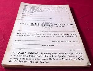 1934 ESSO Babe Ruth Boys Club Contest Coupon (COMPLETE BOOK OF 50 COUPONS)