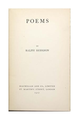 Ralph Hodgson - Poems