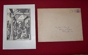 The Adoration of the Magi [Durer's Manger Scene - Folio Size Christmas Card]