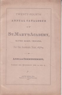 Twenty-Fourth Annual Catalogue of St. Mary's Academy, Notre Dame, Indiana for the Academic Year 1...