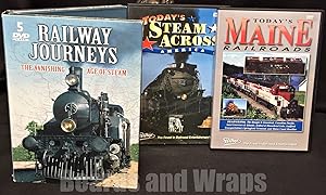 Railway Journeys, and, Today's Maine Railroads, Today's Steam Across America 3 volumes, DVDs