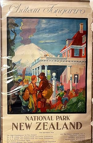 Chateau Tongariro, National Park, New Zealand, Rail Poster
