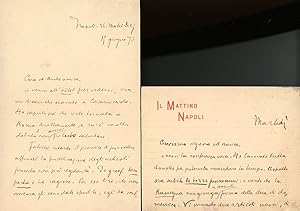 Due lettere autografe inviate a Olga Ossani, 1893