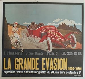 "EXPOSITION LA GRANDE ÉVASION 1974" Affiche originale entoilée / Offset d'après une affiche de GE...
