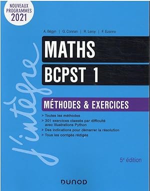 maths BCPST 1 : méthodes et exercices (5e édition)