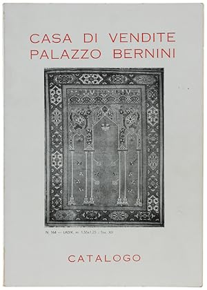 CASA DI VENDITE PALAZZO BERNINI. Catalogo d'asta (armi antiche, tappeti orientali).: