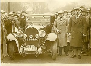 "M. VASSELLE en HOTCHKISS MONTE-CARLO 1932" Photo de presse originale G. DEVRED Agence ROL Paris ...