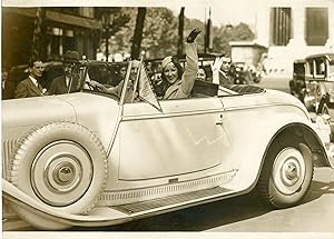 "RALLYE AUTOMOBILE FÉMININ PARIS-DEAUVILLE 1931" Photo de presse originale G. DEVRED Agence ROL P...