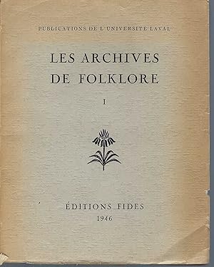 Les Archives De Folklore. I