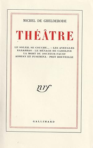 Théâtre V. Édition Originale.