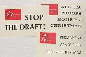 [Three stickers from the 1969 Christmas boycott to protest the Vietnam War]