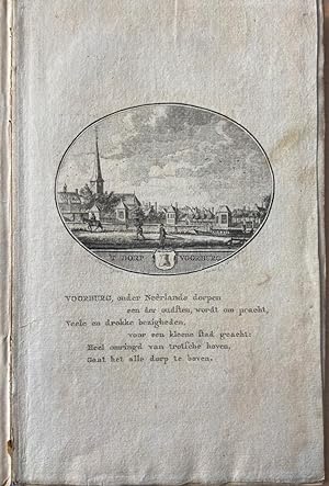 [Antique print; etching and text] Het Dorp Voorburg. With the full textpages from the De Nederlan...