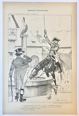 [Original lithograph/lithografie by Johan Braakensiek] Kitchener's Overwinningen, 10 November 190...