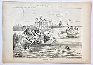 [Original lithograph/lithografie by Johan Braakensiek] De voorbereiding voor de verkiezingen, 21 ...