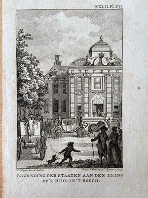 [Antique print, etching and engraving, The Hague] Bezending der Staaten aan den Prins op 't Huis ...