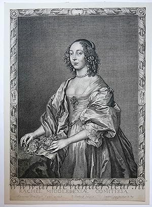 [Antique print, engraving] RACHEL MIDDLESEXIAE COMITISSA (Rachel, Countess of Middlesex), publish...